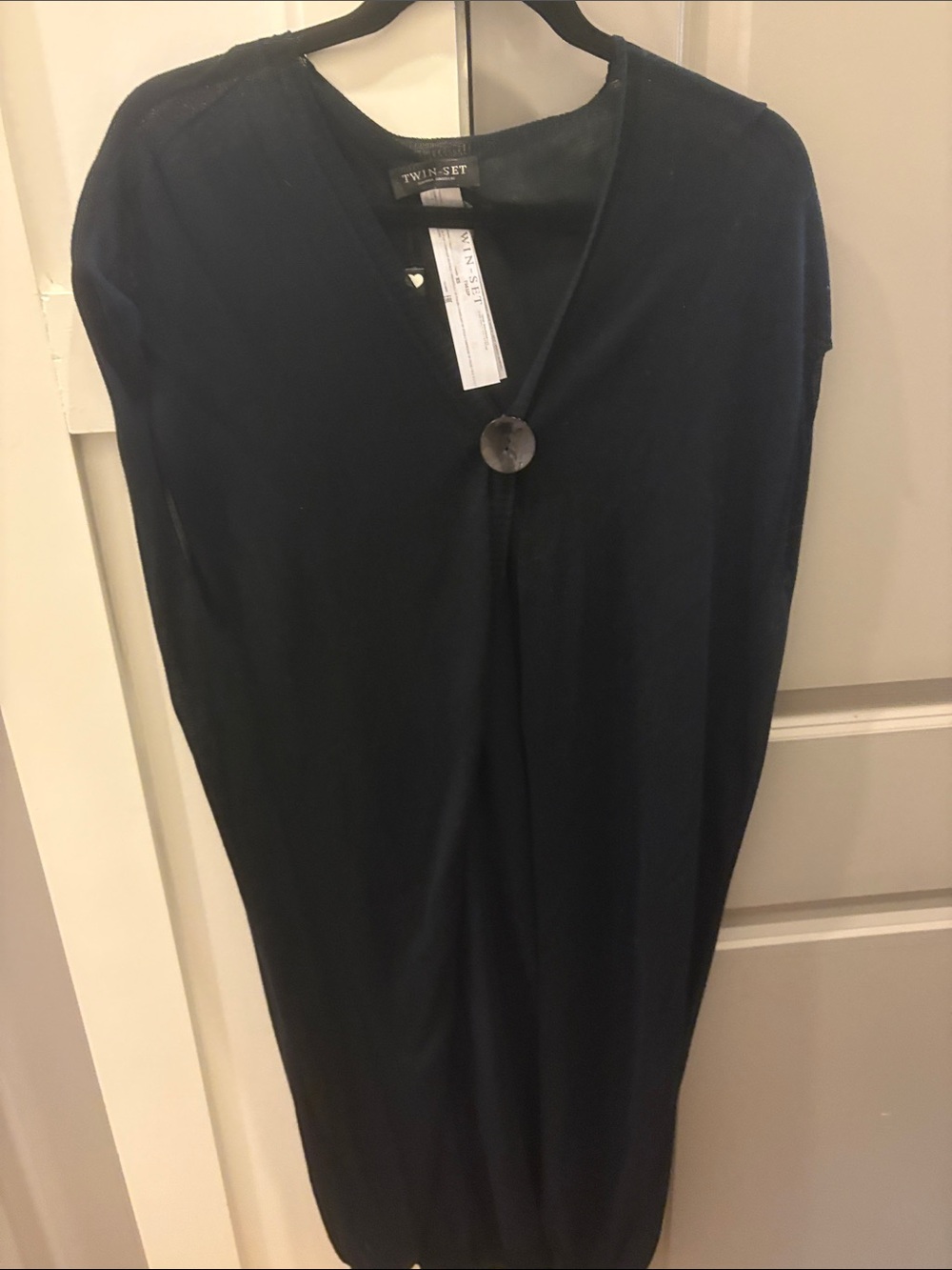 Twin-Set Navy Blue Button-Front Women's Sweater